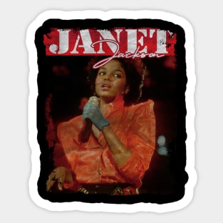 TEXTURE ART- JANET JACKSON 70S Sticker